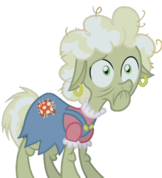 Size: 560x614 | Tagged: safe, screencap, ma switchell, earth pony, pony, g4, somepony to watch over me, background pony, background removed, cajun ponies, earring, elderly, overalls, piercing, sad, simple background, solo, transparent background