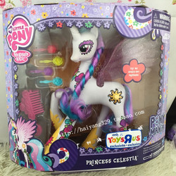 Size: 750x750 | Tagged: safe, princess celestia, alicorn, pony, g4, official, doll, electronic toy, female, irl, photo, ponymania, stock vector, toy