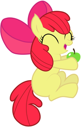 Size: 2872x4522 | Tagged: safe, artist:ocredan, apple bloom, g4, apple, female, filly, simple background, solo, vector, white background