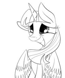 Size: 1000x1200 | Tagged: safe, artist:diax, twilight sparkle, alicorn, pony, g4, female, mare, monochrome, solo, twilight sparkle (alicorn)