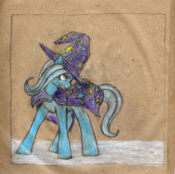 Size: 700x696 | Tagged: safe, artist:kassberke, trixie, pony, unicorn, g4, female, mare, solo, traditional art