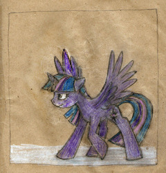 Size: 700x728 | Tagged: safe, artist:kassberke, twilight sparkle, alicorn, pony, g4, female, mare, solo, traditional art, twilight sparkle (alicorn)