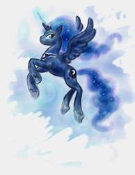 Size: 3100x4000 | Tagged: safe, artist:littlenicepony, princess luna, g4, female, flying, solo