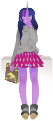 Size: 459x1043 | Tagged: safe, artist:averyskies, twilight sparkle, human, equestria girls, g4, female, horn, horned humanization, humanized, pony coloring, solo
