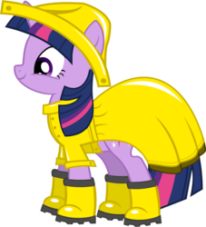 Size: 1704x1878 | Tagged: safe, artist:shutterflyeqd, twilight sparkle, g4, boots, cute, female, galoshes, raincoat, simple background, solo, transparent background, twiabetes, vector