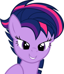 Size: 4957x5711 | Tagged: safe, artist:slb94, twilight sparkle, alicorn, pony, castle sweet castle, g4, absurd resolution, adorasexy, alternate hairstyle, bedroom eyes, cute, female, mare, punklight sparkle, sexy, simple background, smiling, solo, stupid sexy twilight, transparent background, twiabetes, twilight sparkle (alicorn), vector