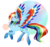 Size: 2372x2248 | Tagged: safe, artist:tsuukiusa, part of a set, rainbow dash, g4, colored wings, female, high res, multicolored wings, rainbow power, rainbow wings, raised hoof, simple background, smiling, solo, transparent background