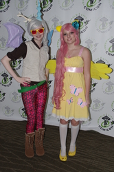 Size: 3264x4928 | Tagged: safe, discord, fluttershy, human, g4, clothes, cosplay, irl, irl human, photo