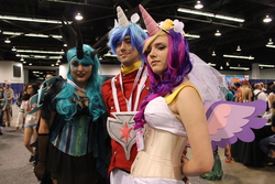 Size: 5184x3456 | Tagged: safe, princess cadance, queen chrysalis, shining armor, human, g4, clothes, cosplay, irl, irl human, photo