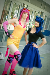 Size: 1152x1728 | Tagged: safe, princess luna, scootaloo, human, g4, clothes, cosplay, irl, irl human, photo