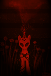 Size: 666x1000 | Tagged: safe, artist:redone, pony, unicorn, dark, solo