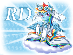 Size: 2000x1500 | Tagged: safe, artist:vavacung, rainbow dash, g4, bride, clothes, dress, female, solo, wedding dress