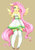 Size: 1280x1810 | Tagged: safe, artist:grandifloru, fluttershy, human, g4, clothes, dress, eared humanization, female, human facial structure, humanized, one eye closed, socks, solo, tail, tailed humanization, thigh highs, winged humanization, wings, wink, zettai ryouiki