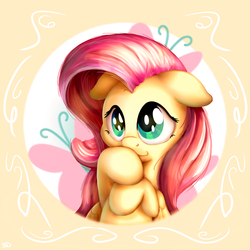 Size: 1200x1200 | Tagged: safe, artist:bobdude0, fluttershy, pegasus, pony, g4, cute, cutie mark background, female, mare, shyabetes, solo