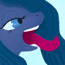 Size: 2500x2500 | Tagged: safe, artist:pusya-pony, pony, female, high res, mare, solo, tongue out