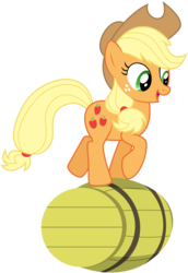 Size: 4127x5999 | Tagged: safe, artist:sakatagintoki117, applejack, castle sweet castle, g4, .svg available, absurd resolution, barrel, female, simple background, solo, transparent background, vector