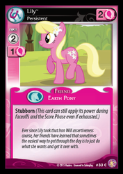 Size: 335x473 | Tagged: safe, enterplay, lily, lily valley, absolute discord, g4, my little pony collectible card game, card, ccg, female, solo