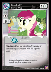 Size: 335x473 | Tagged: safe, edit, edited screencap, enterplay, screencap, roseluck, earth pony, pony, absolute discord, g4, my little pony collectible card game, card, ccg, female, mare, solo