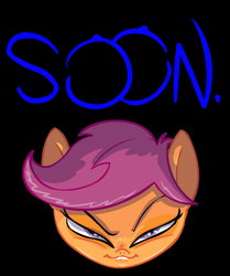 Size: 474x567 | Tagged: safe, artist:brutamod, scootaloo, g4, brutalewd, female, lip bite, reaction image, solo