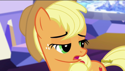 Size: 1920x1080 | Tagged: safe, screencap, applejack, castle sweet castle, g4, animation error, female, solo