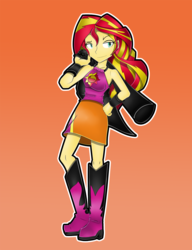 Size: 1500x1955 | Tagged: safe, artist:flam3zero, sunset shimmer, equestria girls, g4, female, humanized, solo