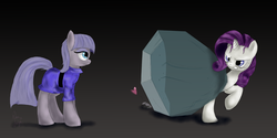 Size: 9971x5000 | Tagged: safe, artist:houghtaling6, boulder (g4), maud pie, rarity, tom, g4, absurd resolution, heart