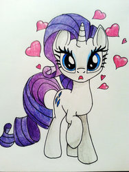 Size: 1024x1365 | Tagged: safe, artist:mindofnoodles, rarity, g4, female, heart, solo