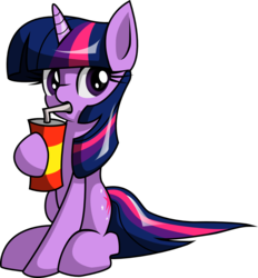 Size: 1000x1079 | Tagged: safe, artist:mindofnoodles, twilight sparkle, pony, unicorn, g4, chris chan, cute, drink, drinking, drinking straw, female, hoof hold, mare, simple background, sitting, solo, straw, transparent background, twiabetes, unicorn twilight, vector