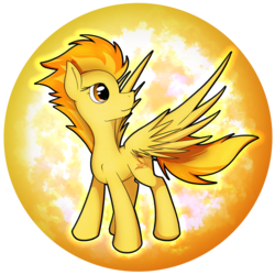 Size: 2539x2539 | Tagged: safe, artist:flamevulture17, spitfire, g4, backwards cutie mark, female, high res, orb, solo