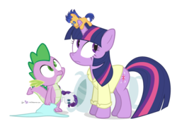 Size: 740x530 | Tagged: safe, artist:dm29, flash sentry, spike, twilight sparkle, dragon, pony, castle sweet castle, g4, blanket, clothes, crush plush, female, male, pajamas, pillow, plush sentry, plushie, rarity plushie, ship:flashlight, shipping, simple background, straight, transparent background