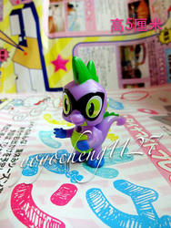 Size: 640x853 | Tagged: safe, spike, dragon, g4, power ponies (episode), humdrum costume, irl, male, merchandise, photo, power ponies, solo