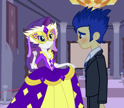 Size: 574x500 | Tagged: safe, artist:themexicanpunisher, flash sentry, rarity, equestria girls, g4, clothes, masquerade ball, masquerade mask, sentrity, shipping, suit