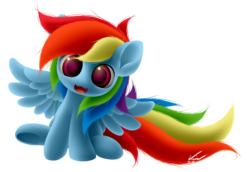 Size: 2000x1375 | Tagged: safe, artist:symbianl, rainbow dash, g4, chibi, cute, dashabetes, female, solo, symbianl is trying to murder us, weapons-grade cute