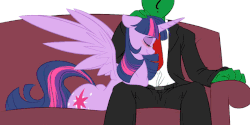 Size: 700x351 | Tagged: safe, artist:ponut_joe, twilight sparkle, oc, oc:anon, alicorn, pony, g4, acrotomophilia, amputee, animated, blushing, couch, cute, eyes closed, female, floppy ears, legless, mare, petting, sitting, smiling, spread wings, story in the comments, twilight sparkle (alicorn), twilight stumple