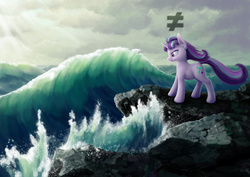 Size: 1980x1400 | Tagged: safe, artist:dahtamnay, starlight glimmer, pony, unicorn, g4, the cutie map, does not equal, female, ocean, solo, ≠
