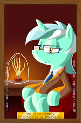 Size: 1024x1558 | Tagged: safe, artist:greensalamander, artist:kevingibes, lyra heartstrings, fanfic:anthropology, g4, clothes, female, glasses, hand, portrait, solo