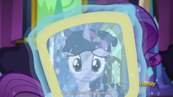 Size: 1279x714 | Tagged: safe, screencap, rarity, twilight sparkle, alicorn, pony, castle sweet castle, g4, female, mare, meme, twilight sparkle (alicorn), youtube caption