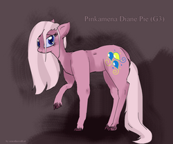 Size: 1024x853 | Tagged: safe, artist:azurathewolfcat, pinkie pie, g3, g4, female, g3 to g4, generation leap, pinkamena diane pie, solo, unshorn fetlocks