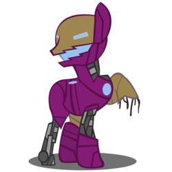 Size: 2000x2000 | Tagged: safe, artist:shadowpredator100, avengers: age of ultron, damaged, high res, marvel, ponified, the avengers, ultron, ultron mk1