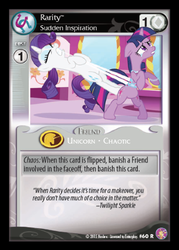 Size: 360x503 | Tagged: safe, rarity, twilight sparkle, g4, absolute discord, ccg, enterplay