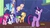 Size: 1281x712 | Tagged: safe, screencap, applejack, fluttershy, pinkie pie, rainbow dash, rarity, spike, twilight sparkle, alicorn, pony, castle sweet castle, g4, female, mane seven, mane six, mare, meme, twilight sparkle (alicorn), youtube caption