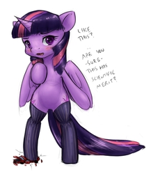 Size: 641x739 | Tagged: safe, artist:alloyrabbit, twilight sparkle, alicorn, pony, g4, bipedal, blushing, car, clothes, destruction, dialogue, female, giant pony, macro, mare, mega twilight sparkle, sketch, socks, solo, stomping, striped socks, twilight sparkle (alicorn)