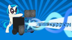 Size: 1280x720 | Tagged: safe, dj pon-3, vinyl scratch, g4, bass cannon, female, solo