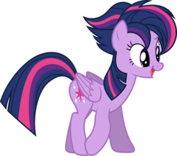 Size: 5840x5130 | Tagged: safe, artist:90sigma, twilight sparkle, alicorn, pony, castle sweet castle, g4, absurd resolution, alternate hairstyle, female, mare, punklight sparkle, simple background, solo, transparent background, twilight sparkle (alicorn), vector