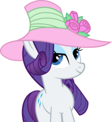 Size: 5494x6001 | Tagged: safe, artist:slb94, rarity, g4, trade ya!, absurd resolution, flower, hat, simple background, transparent background, vector