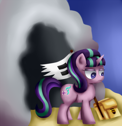 Size: 1252x1290 | Tagged: safe, artist:king-sombrero, starlight glimmer, pony, g4, the cutie map, female, flag, solo