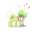 Size: 3626x3552 | Tagged: safe, artist:shutterflyeqd, granny smith, spike, g4, female, high res, hug, kiss mark, male, simple background, transparent background, traumatized, vector, wide eyes