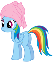 Size: 6000x7000 | Tagged: safe, artist:anxet, rainbow dash, g4, absurd resolution, butt, female, plot, simple background, solo, towel, transparent background, vector