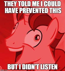 Size: 490x536 | Tagged: safe, party favor, pony, unicorn, g4, my little pony: friendship is magic, the cutie map, crossing the memes, doom paul, exploitable meme, i didn't listen, male, meme, solo, stallion, text