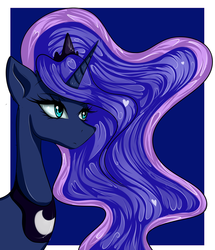 Size: 3771x4383 | Tagged: safe, artist:fluffymaiden, princess luna, g4, female, portrait, solo